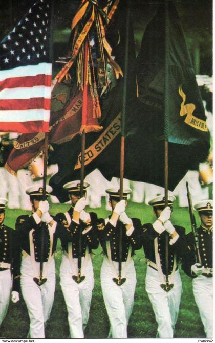 etats unis. color guard, naval academy, annapolis
