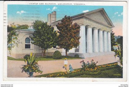 Arlington, Custis Lee Mansion old postcard travelled 1928 b171010