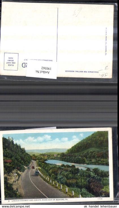 190362,Pennsylvania Lincoln Highway and Juniata River east of Bedford
