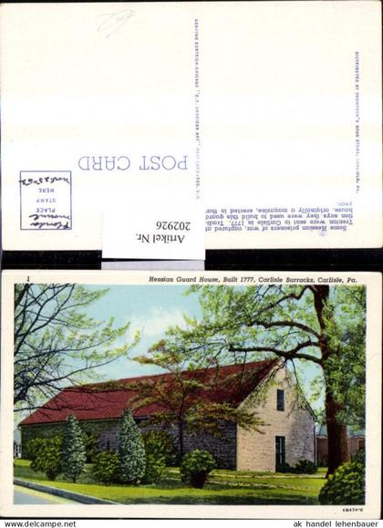 202926,Pennsylvania Carlisle Hessian Guard House Carlisle Barracks