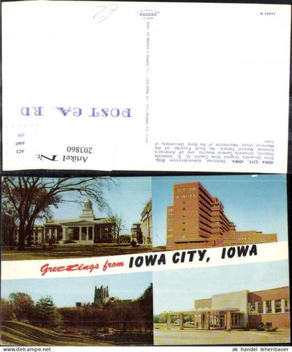 203860,Iowa Iowa City Mehrbild Ak