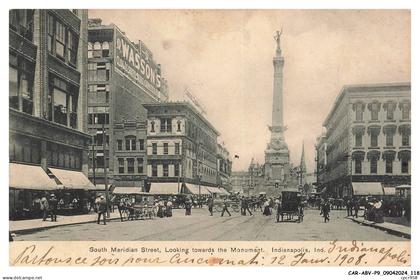 CAR-ABVP9-0778-ETATS-UNIS - SOUTH MERIDIAN STREET - LOOKING TOWARDS THE MONUMENT - INDIANAPOLIS