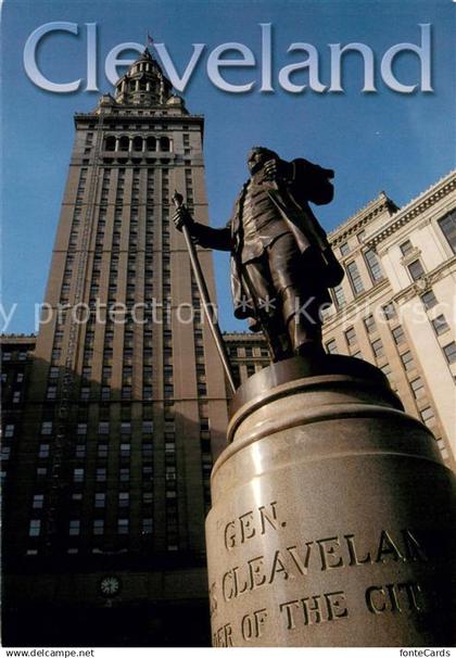 Cleveland Ohio Statue of Moses Cleveland and Termin Tower City Center