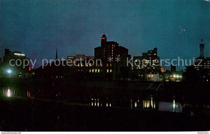 Dayton Ohio View of skyline at night