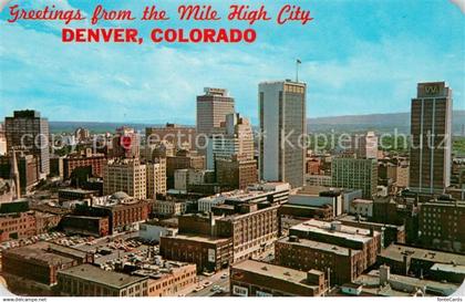 Denver Colorado Air view of Downtown Denver