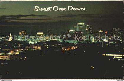 Denver Colorado Sunset over Denver