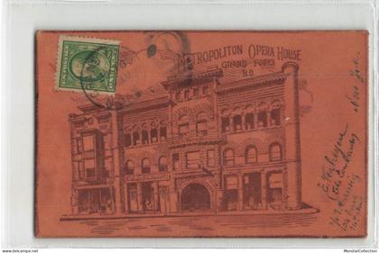 MIKIO-0273 ETATS UNIS METROPOLITAN OPERA HOUSE GRAND FORKS ND CARTE EN CUIR
