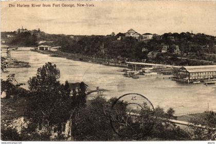PC USA THE HARLEM RIVER FROM FORT GEORGE, NEW YORK (a824)