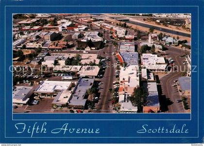 Scottsdale Aerial view of famous Fifth Avenue