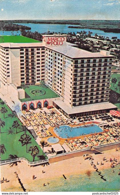 US16 USA FL Miami Marco Polo hotel resort aerial scene 1980 florida