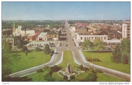 Boise Idaho, View of Main Street from State Capitol Building, c1950s Vintage Postcard
