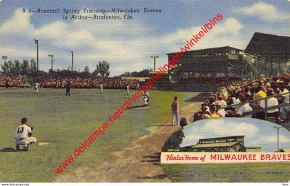 Baseball Spring Training - Milwaukee Braves in Action - Bradenton Florida United States - baseball