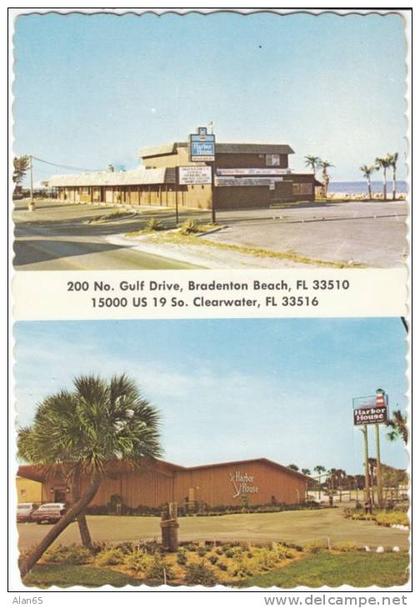 Clearwater & Bradenton FL Florida, Harbor House Restaurants, Dining, on c1970s Vintage Postcard
