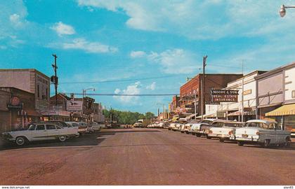 Branson Missouri, Commercial Street Scene, Autos c1950s/60s Vintage Postcard