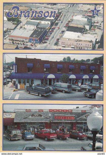 Branson Missouri, Downtown Business District Views, c1990s Vintage Postcard