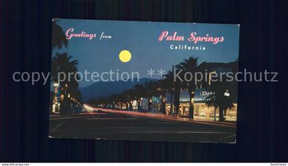 Palm Springs Palm Canyon Drive at Night