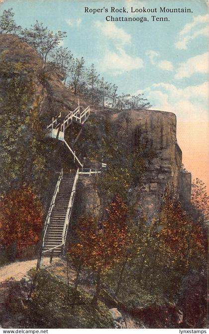 A025 US Tennessee Chattanooga Roper's Rock Lookout Mountain vintage postcard