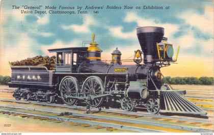 B039 US Chattanooga Tennessee The General Steam Train Locomotive postcard