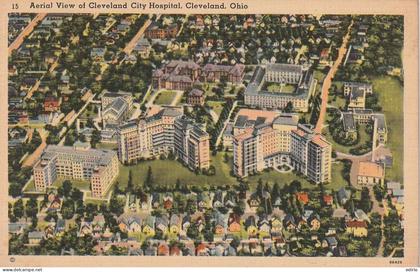***  OH ***  OHIO ***  aerial view of Cleveland city Hospital OHIO   written