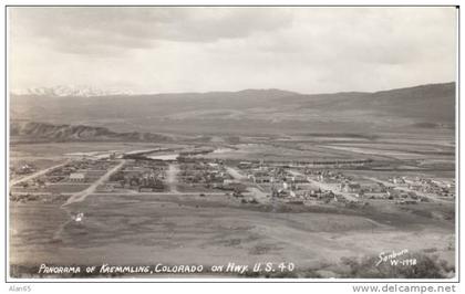 Kremmling CO Colorado, Lincoln Highway US 40, c1930s/40s Vintage Real Photo Postcard