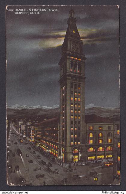 Postcard, United States, Denver CO, Daniels & Fishers Tower