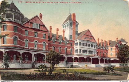 B514 US Hotel el Paso de Robles Paso Robles California postcard