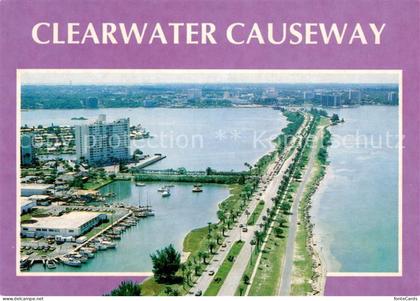 Clearwater Beach Palm Lined Clearwater Causeway Gateway Aerial view