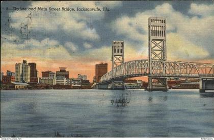 Jacksonville Florida Skyline Main Street Bridge