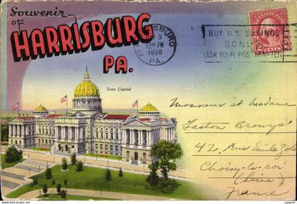 CPA Livret pour CPASouvenir Of Harrisburg Pa