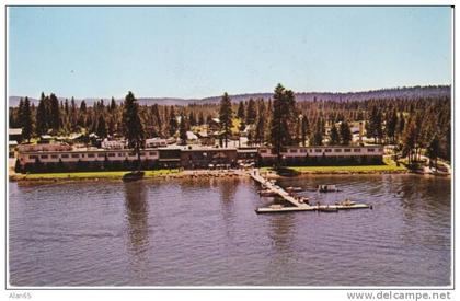 McCall ID Idaho, Shore Lodge Resort, Boat Dock, on c1950s/60s Vintage Postcard