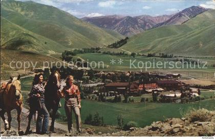 Sun Valley Idaho Panorama Mountains Horseback Riding