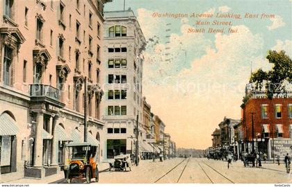 South Bend Indiana USA Washington Avenue Looking East from Main Street