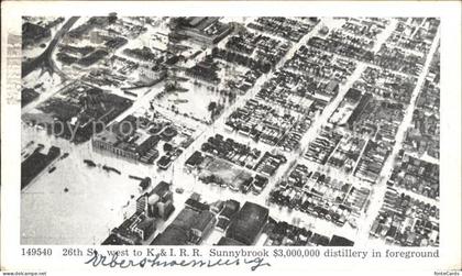 Louisville Kentucky ueberschwemmung Fliegeraufnahme