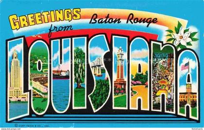 Baton Rouge Louisiana USA Greetings Partial views Schriftzug