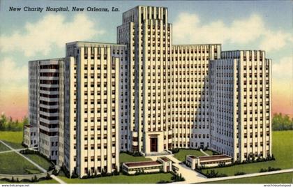 CPA New Orleans Louisiana USA, New Charity Hospital, La., moderne medizinische Struktur, Krankenh