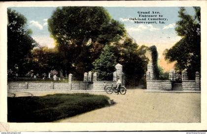 PC Shreveport Louisiana USA, Grand Avenue, Entrance to Oakland Cemetery