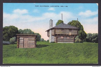 Postcard, United States, Lafayette IN, Fort Ouiatenon