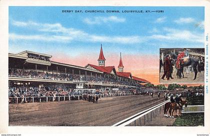 A968 US Derby Day Churchill Downs Louisville Kentucky vintage postcard