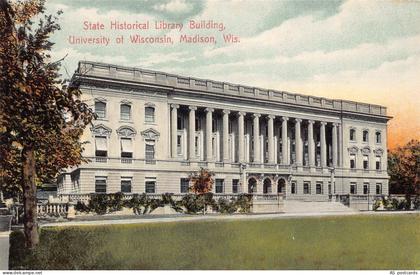 B524 US State Historical Library University of Wisconsin Madison postcard