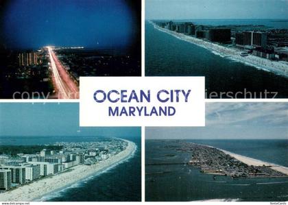 Ocean City Maryland Condominiums apartments and townhouses line the beach in bea