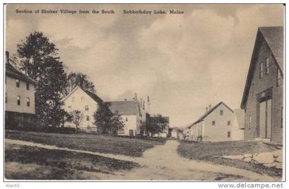 Sabbathday Lake ME Maine, Shaker Village, Architecture c1900s/10s Vintage Albertype Postcard