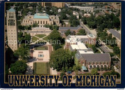 Ann Arbor Aerial view Tower Michigan League and Thomas M Cook Memorial Tower hou