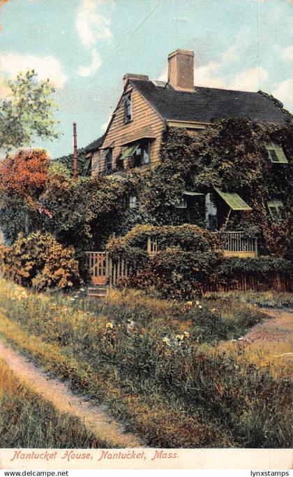 A766 US 1907 Nantucket House Nantucket Massachusetts vintage postcard