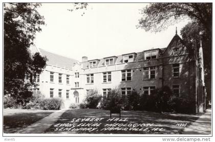 Naperville Illinois, Seybert Hall Evangelical Theological Seminary, c1940s/50s Vintage Real Photo Postcard