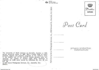 Charlotte North Carolina USA University of North Carolina