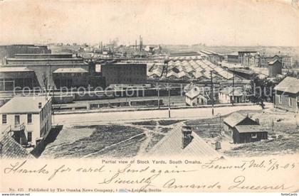 Fremont Nebraska Partial view of Stock Yards South Omaha