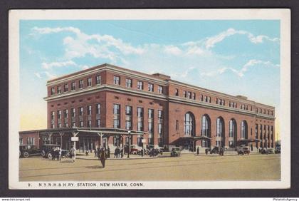 Vintage postcard usa New Haven Connecticut Union Railroad Station 1924