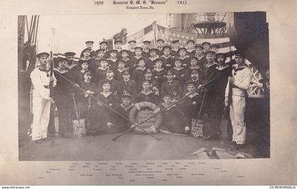 Newport News - German ship SMS Bremen 1909 Real Photo Postcard