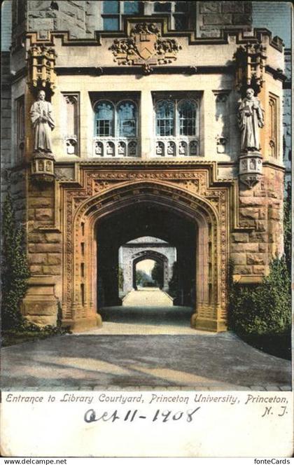 Princeton New Jersey Library Courtyard Princeton University