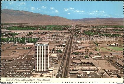 Albuquerque Central Avenue First National Bank Building aerial view